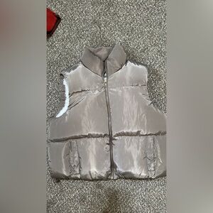 Rue21 Shiny Taupe Puffer Vest